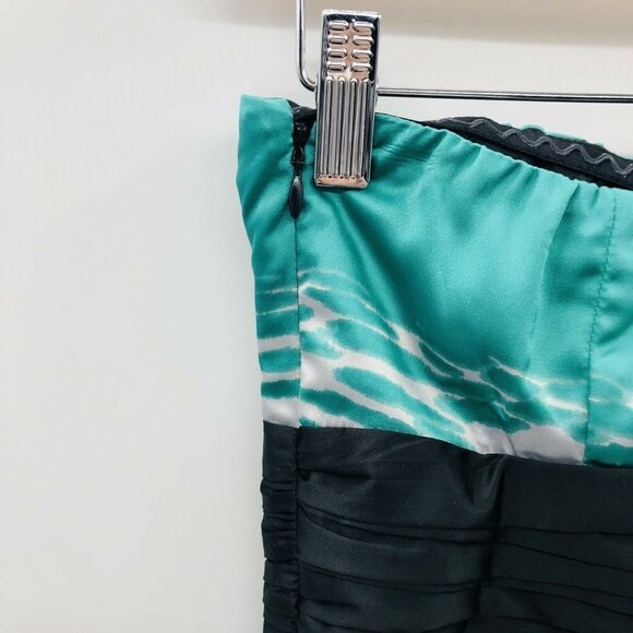 The Limited Printed Colorblock Strapless Dress 431 - Picture 3 of 7